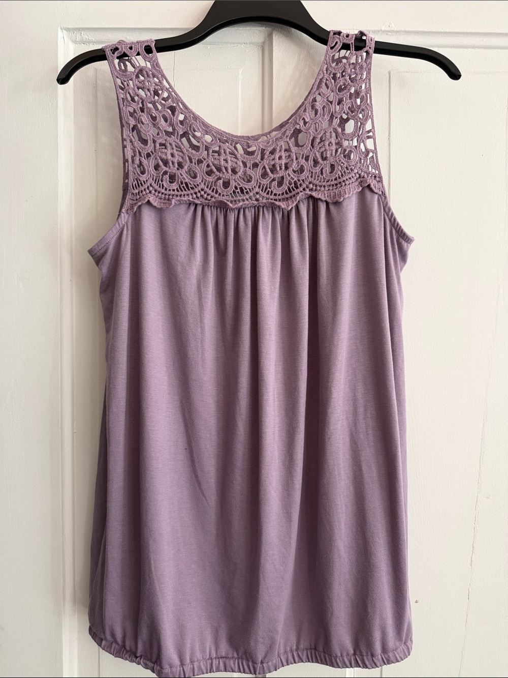 Maurices Lavender Crochet Yoke Tank Top